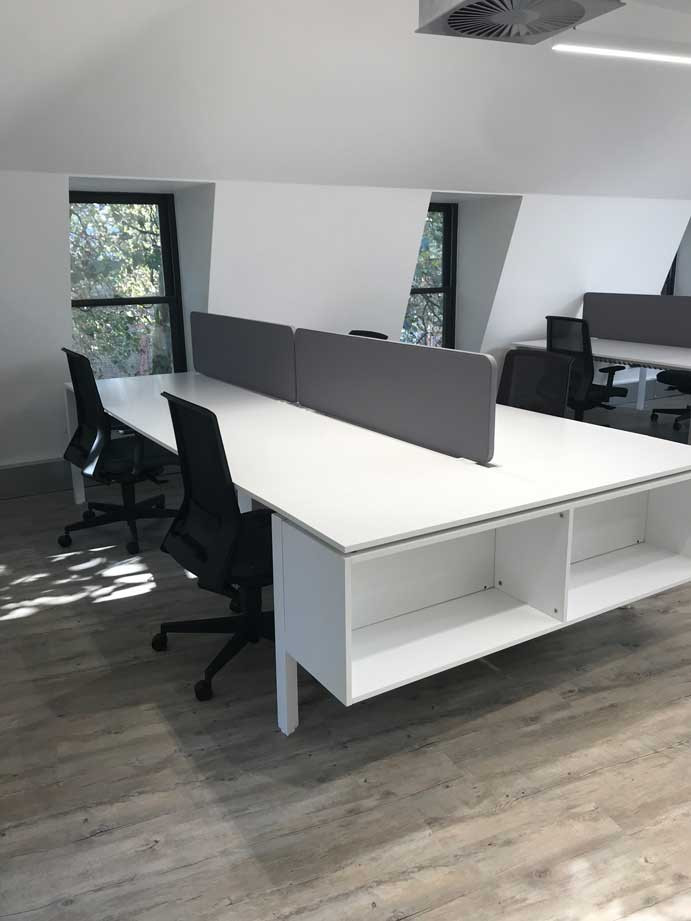 Tris CATA Plus furniture fit out - white desks