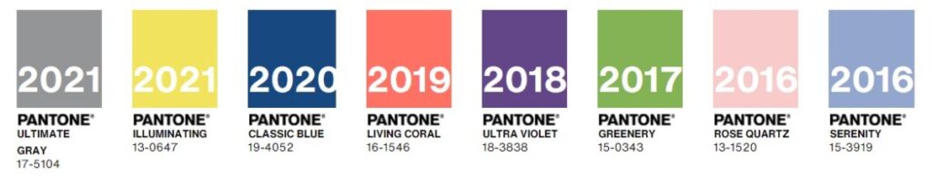 Sagal Group Pantone-Past-Colours-1024x195 Pantone Colour of the Year 2022 What's Happening Things we Like